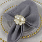 Golden Blossom Napkin Ring | 6 Piece Set