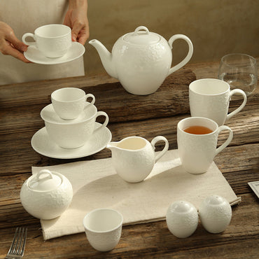 Whisper White Dinnerware | 20 Pieces Set-Vine Pure